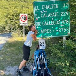 Geschafft! Jetzt nur noch bis nach El Chalten trampen 🙈