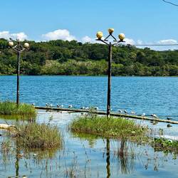 The water levels are high flooding some of the outer streets