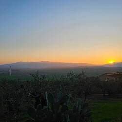 Le couché de soleil nous accompagnera jusqu'à chez Tizziana