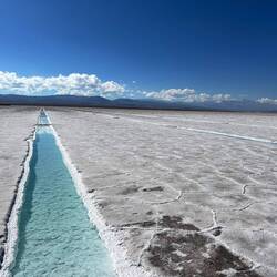 Channels are dug to mine the salt