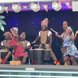 Gambian drummers and dancers