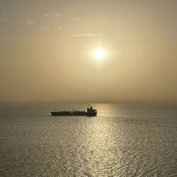 View from our balcony on arrival in Banjul