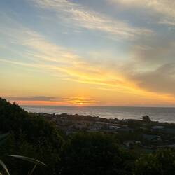 Sonnenuntergang vom Camping aus