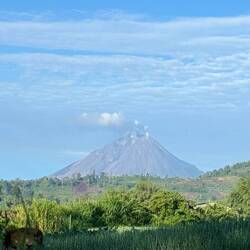 der Nachbarvulkan Sinabung darf leider nicht mehr bestiegen werden