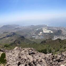 Blick auf die Südküste. Touristenhochburg Los Cristianos
