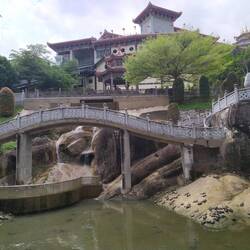 Turtle pond at bottom of the temple