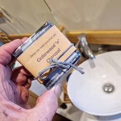 This kind gift came in very handy after Will had touched up the blacking on the hull!