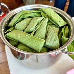 Tomalitos ready for steaming