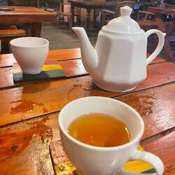 Wegen des Feiertages gibt es Bier aus der Teekanne ;)