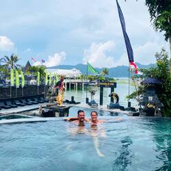 Blick auf den See und die Berge ⛰️🏞️