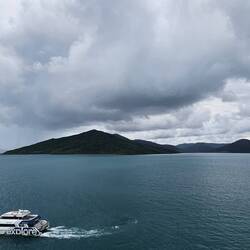 It was overcast and raining.
