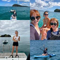 Chilling out back at Slipper Island
