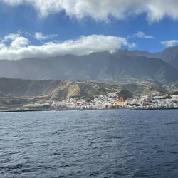 We only noticed the caldera as we sailed bout of port