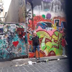 ...aber auch sehr durcheinander aufgrund der vielen Übermalungen