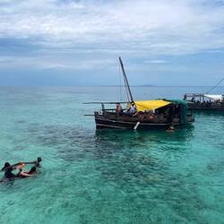 Two dhows at Kisite-Mpunguti Marine National Park