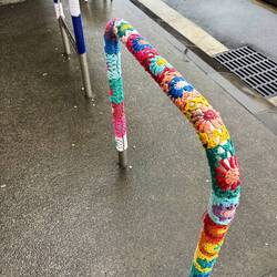Yarn bombing