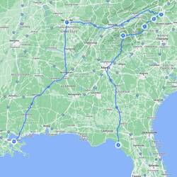 Geplante Route für die nächsten 7-10 Tage.