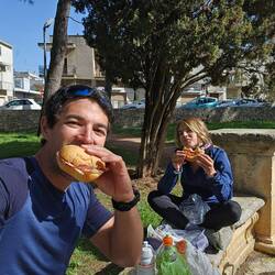 Pause déjeuner ! Pucce charcuterie fromage 🤤
