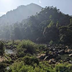 Bis ca. 10:00 Uhr wenig Wasser hier