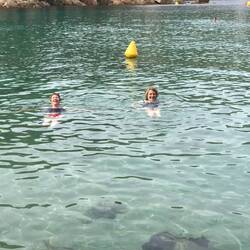 Mediterranean swim Aiguablava beach Costa Brava Spanish Catalonia