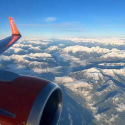 Über den Bergen kurz vor Vancouver