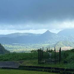 wir sind am Mt. Pelée unter der gewohnten Wolkenhaube