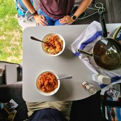 Leckeres Abendessen im Büssli