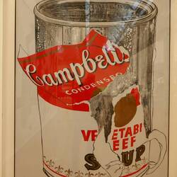 Big Torn Campbell's Soup Can (Vegetable Beef) by Andy Warhol