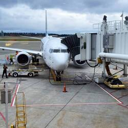 AS811 at the gate in Seattle.