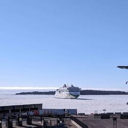 Einlaufen der MS MyStar in den Hafen von Helsinki