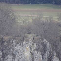 Blick zurück zum Eichfelsen von der Burg Wildenstein (Kamerazoom)