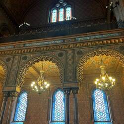 The inside of the synagogue