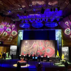 Part of Dali exhibit - set for the Hitchkok movie