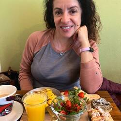 Wonderful breakfast in an Italian cafe