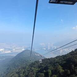 The cable car to Lantau Island