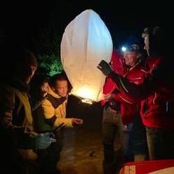 Wensballon alias brandende fakkel