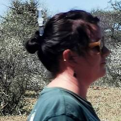 Tierärztin mit interessantem Haarschmuck