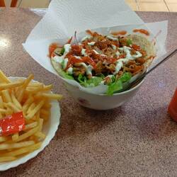 Döner-Menü auf portugiesisch.