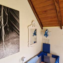 Das Schlafzimmer war vorher eine Scheune