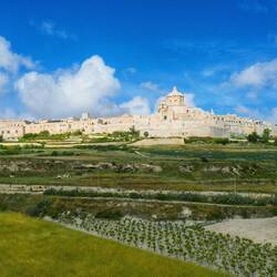 Mdina vue de loin, Malte
