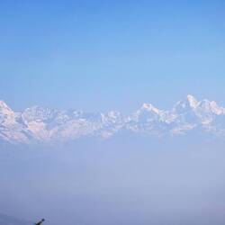 Aussicht auf das nahe Himalaya.
