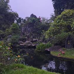 Mit schöner Gartenanlage