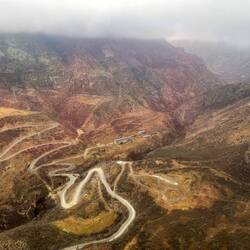 In Tatev in der Seilbahn, der längsten der Welt