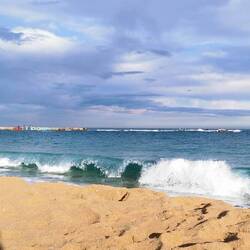 Aber am 2. Strand nach über 10000 Schritten kommt die Sonne wieder