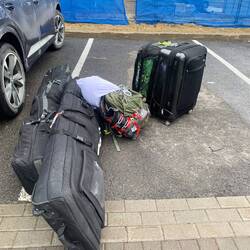 Les baggages au depart de l'ile des soeurs