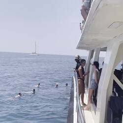 Zum Abschluss ins kühle Nass - ohne größere Fische