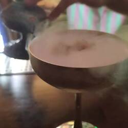 My cool cocktail from pastel rooftop bar