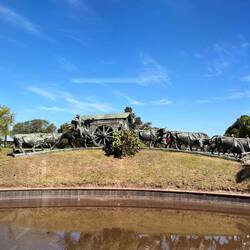 Famous ox cart sculpture