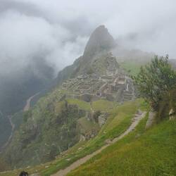 Just as we descended, the clouds opened a bit