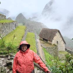 Rachel much better dressed than us :)